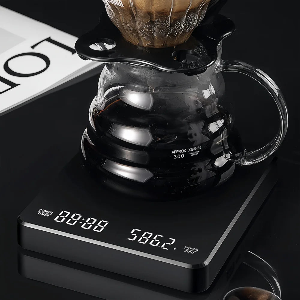 3kg/5kg Electronic Coffee Scale Waterproof Pad LED Display High Quality USB Timing Professional Home Coffee Accessories Gift