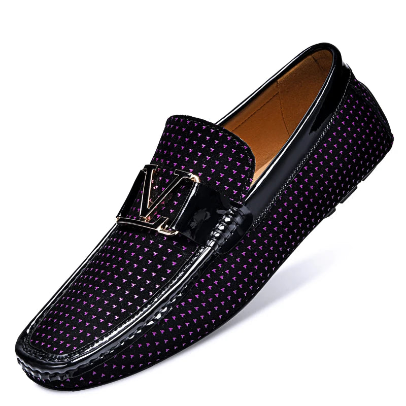 YRZL Mens Slip On Shoes 2025 Leather Loafers Men Casual Breathable Comfortable Lightweight Anti-Slip Driving Shoes For Men