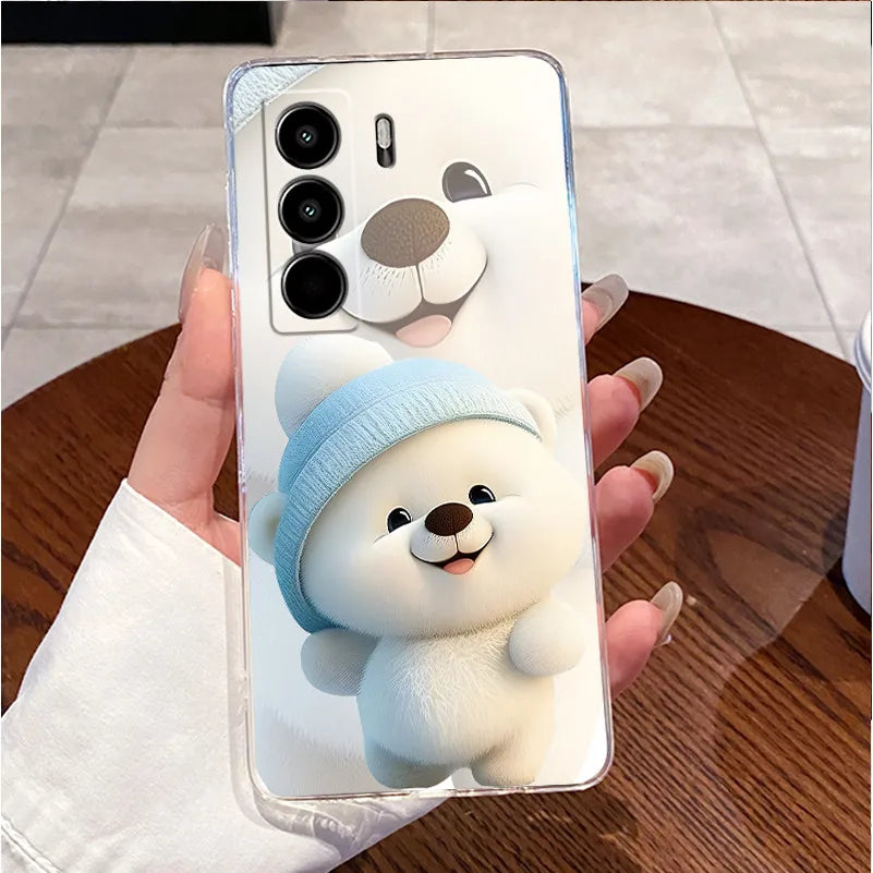 For Itel Power 70 P673L Case Clear Luxury Cute Love Rabbit Funny TPU Soft Silicone Phone Casing For Itel P70 Power70 Back Cover