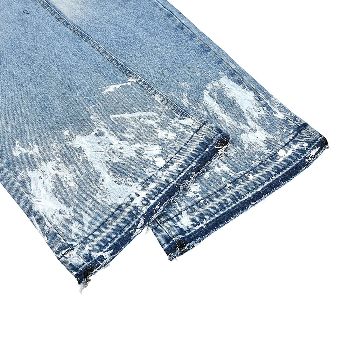 High Street Ink Painted Washed Black Baggy Jeans for Men Straight Vintage Loose Casual Denim Trousers Oversized Ropa Hombre Jean