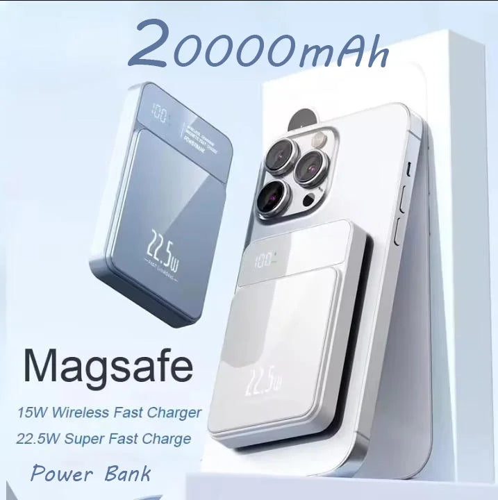 For IPhone Huawei and Xiaomi 22.5W 20000mAh Fast charging Magnetic Wireless Small Portable Power Bank Is Suitable Batterypacks