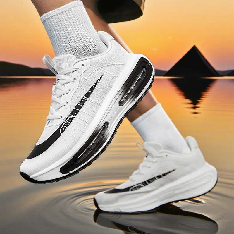 Best Men Cushioned Walking Running Shoes Boys Off Road Sneakers Thick Soles Light Weight Breathable Women's Jogging Tennis Shoes