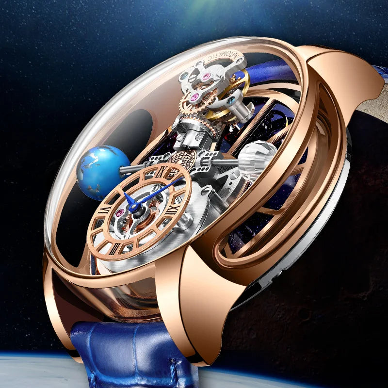 HAEMMER 2025 new top brand luxury fashion casual business quartz watch astronomy waterproof watch Relogio Masculino+Box