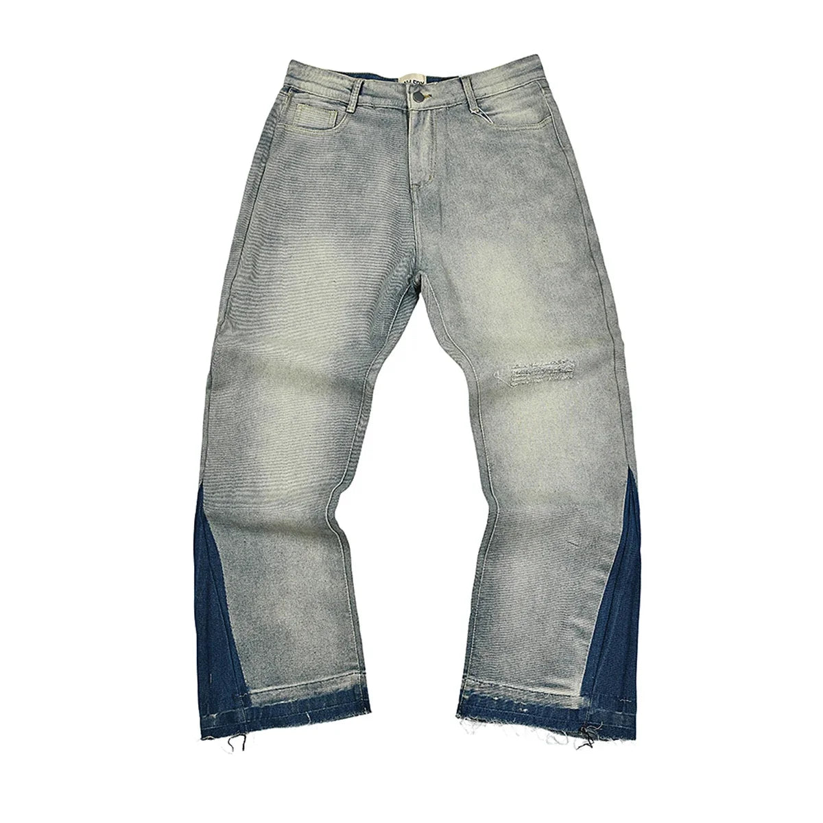 High Street Ink Painted Washed Black Baggy Jeans for Men Straight Vintage Loose Casual Denim Trousers Oversized Ropa Hombre Jean