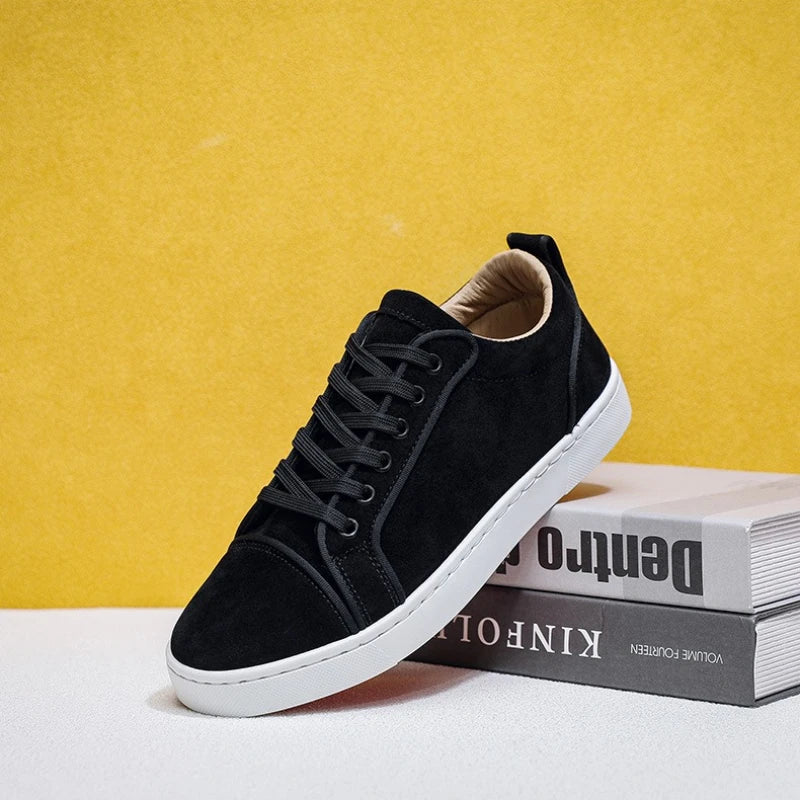 Luxury Suede Shoes Man European Station Men's Sneakers Skateboard Shoes Versatile Trendy Couple's Casual Fashion Leisure Shoes