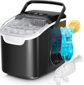 Countertop Ice Maker Machine, 8 Ice Cubes in 6 mins, 26lb/Day Ice with 2 Sizes- Portable Mini, Energy Saving & Basket/Scoop for