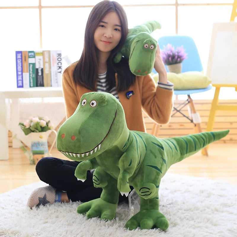 New 40-100cm Dinosaur Plush Toys Cartoon Tyrannosaurus Cute Stuffed Dolls Printing for Kids Children Boys Birthday Gifts Decor