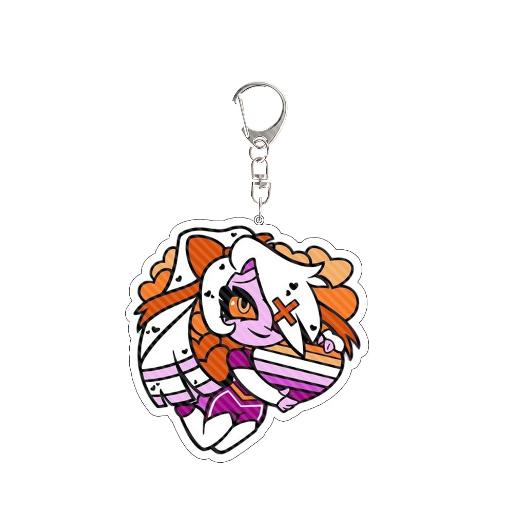 For Charlie Morningstar Vaggie AD Alastor Acrylic Keychain Anime Peripheral Backpack Pendant Festival Gift