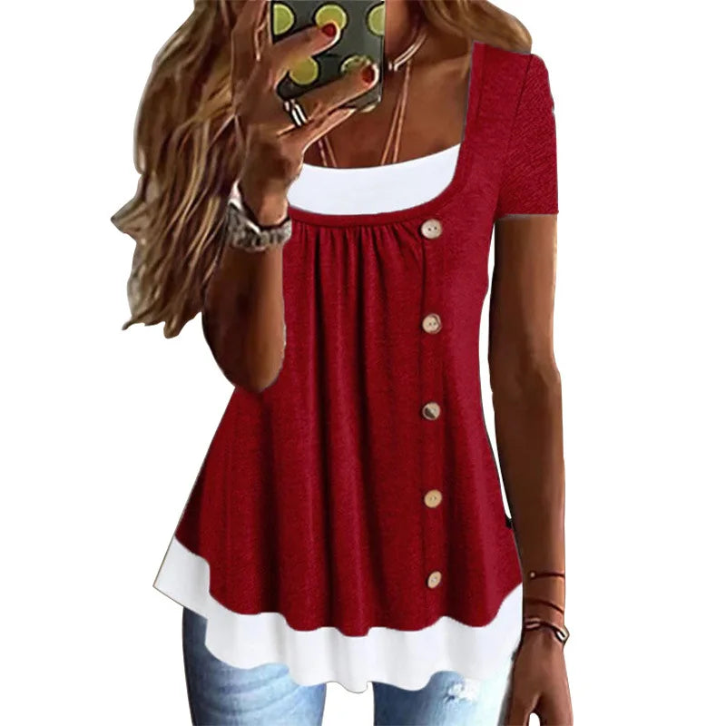 Summer Casual Vintage Clothes Streetwear Tshirt Elegant Shirts for Women Clothing Y2k Top Harajuku Tees T-Shirts Fashion