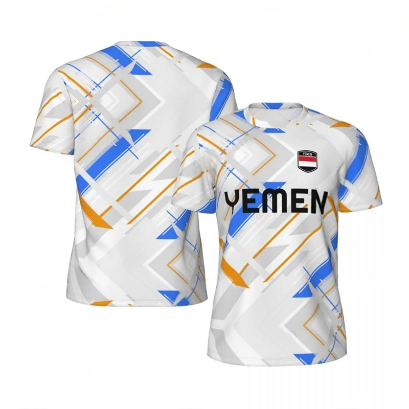 Fashion Yemen Flag Graphic Football T Shirts Summer Trend 3D National Emblem Printed T-shirts Casual Oversized Sports Tees Tops