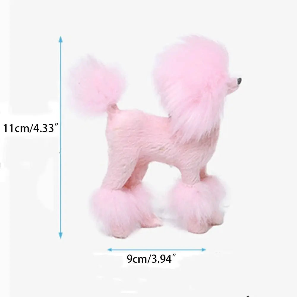 Dog Photography Props Plush Toys Home Decoration Crafts Gift Simulation Dog Poodle Figurines Desk Ornaments Miniature Figurines