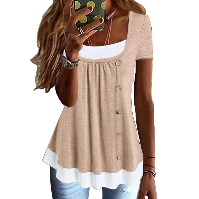 Summer Casual Vintage Clothes Streetwear Tshirt Elegant Shirts for Women Clothing Y2k Top Harajuku Tees T-Shirts Fashion