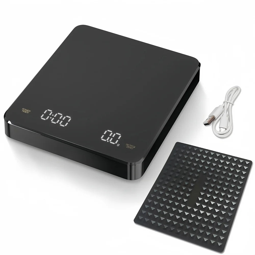 3kg/5kg Electronic Coffee Scale Waterproof Pad LED Display High Quality USB Timing Professional Home Coffee Accessories Gift