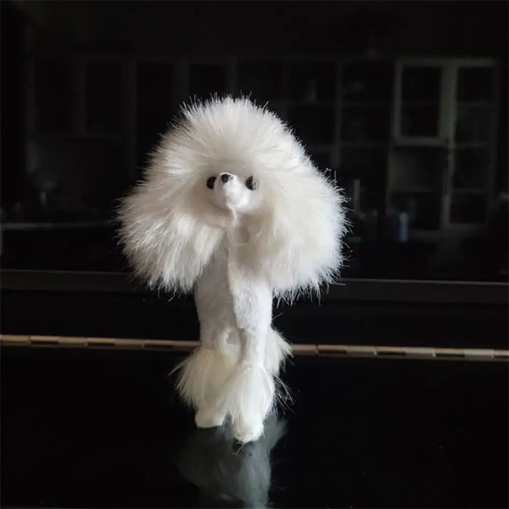 Dog Photography Props Plush Toys Home Decoration Crafts Gift Simulation Dog Poodle Figurines Desk Ornaments Miniature Figurines