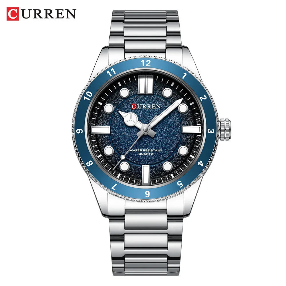 CURREN 8450 Top Brand Luxury Sport New Men Watch Military Waterproof Original Male Clock Stainless Steel Strap Quartz Wristwatch