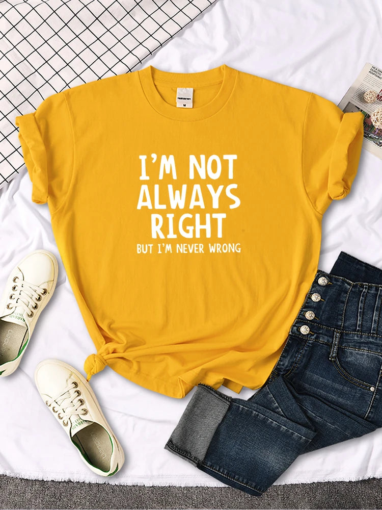 Women's T-Shirt Cool Interesting Letters Printed Tees Female Summer Tshirt Woman Round Neck Casual Tshirt Tops