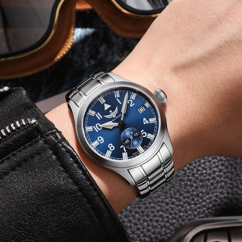 Yelang V1023 Men Watch 42mm Japanese VL58 Movement Pilot Men's Quartz Watch 10ATM 100m Waterproof Luminous Sports Watch Sapphire