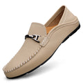 Luxury Genuine Leather Metal Buckle Business Leather Shoes Men Casual Shoes Brand Soft Sole Loafers Comfy Driving Shoes for Men