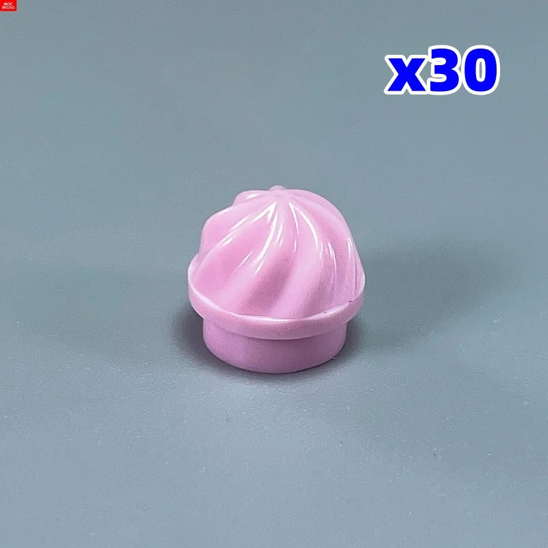 MOC Bricks Sugar Ice Cream Sweet Italian Food Dessert City Street Educational DIY Building Blocks Children's Toys Plastic Dolls