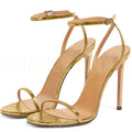 【Measure your feet length before order】Elegant Luxury Designer Women Sandal High Heel Sexy Banquet Sandálias Femininas 13-CHC-32