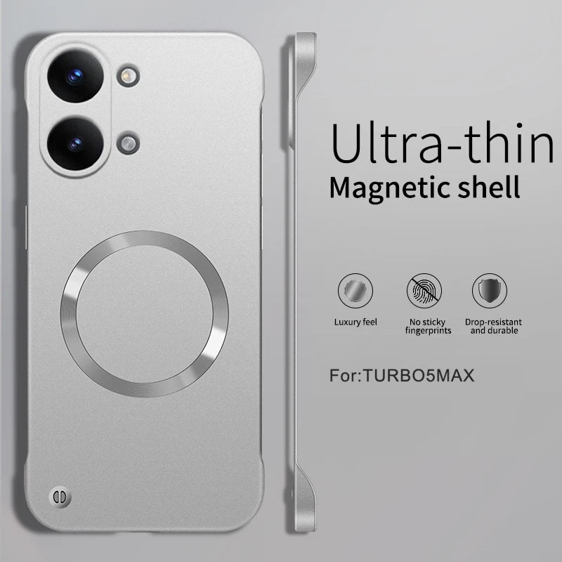 For POCO X8 pro/X8 pro Max Case Luxury Frameless Metal Magnetic PC Cover For POCO X8 PRO MAX Shockproof Bumper Funda