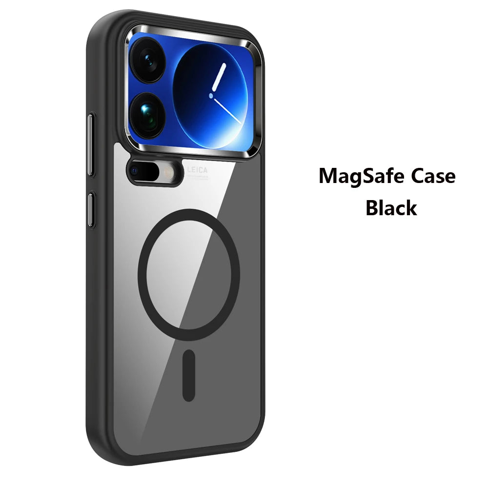 For Xiaomi 17 Pro Max Case HD Transparent Shockproof Magnetic Charging Case TPU PC Cover For Xiaomi Mi 17
