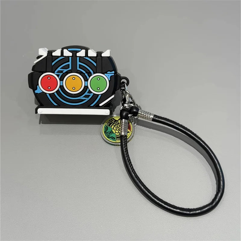 In Stock Luminous Kiva Belt Kamen Rider Earbuds Case Black Neck Strap Anime Merchandise Collection Decoration Model Toy Gifts