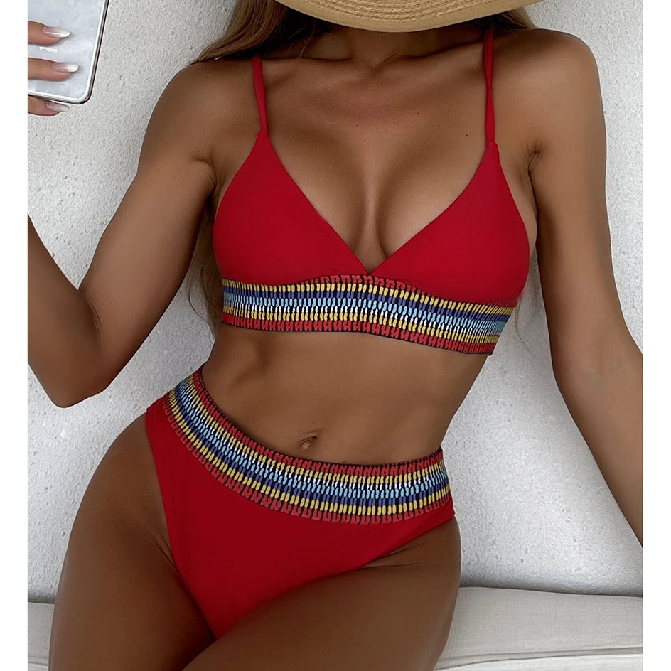 Sexy Bikini 2026 Women Swimwear High Waist Swimsuit Brazilian Bikinis Set 2 Pieces Women Bathing Suit Swim for Summer Beach Wear