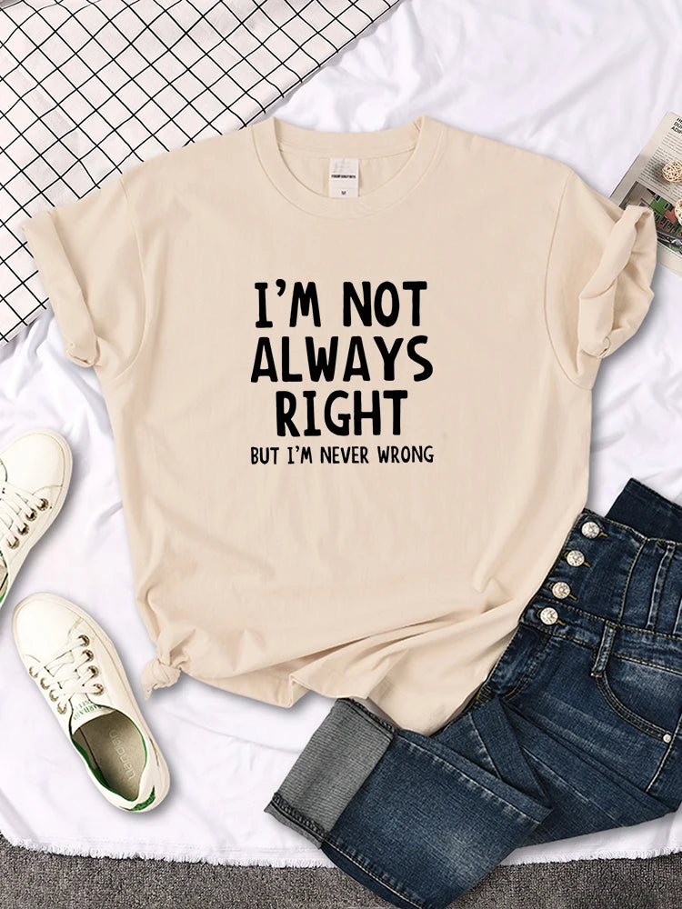 Women's T-Shirt Cool Interesting Letters Printed Tees Female Summer Tshirt Woman Round Neck Casual Tshirt Tops
