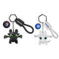 New Potdemiel How To Train Your Dragon Toothless Night Fury & Light Fury Keychain Cute Teeth Luminous Eyes Charm Bag Decor Gifts