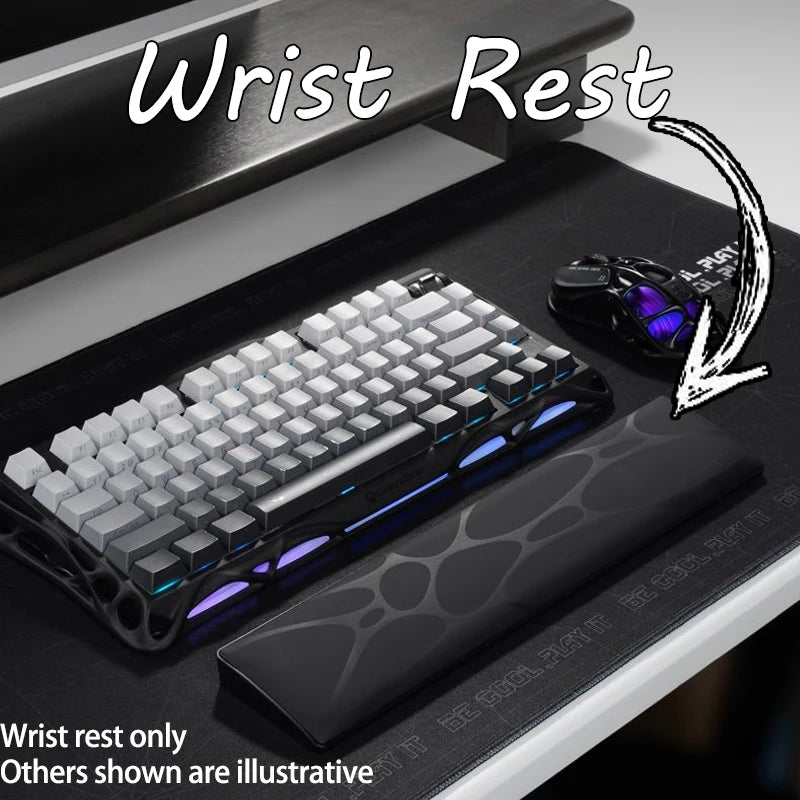 Ergonomic Keyboard Wrist Rest - Soft Cushion for Office & Gaming Non-Slip Base Comfortable Hand Support for Long Typing Sessions