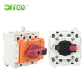 4P DIN-Rail Mount DC Isolator Rotary Switch 32A DC 1200V/1500V Rotating Handle Disconnect Switch for PV Distribution Box