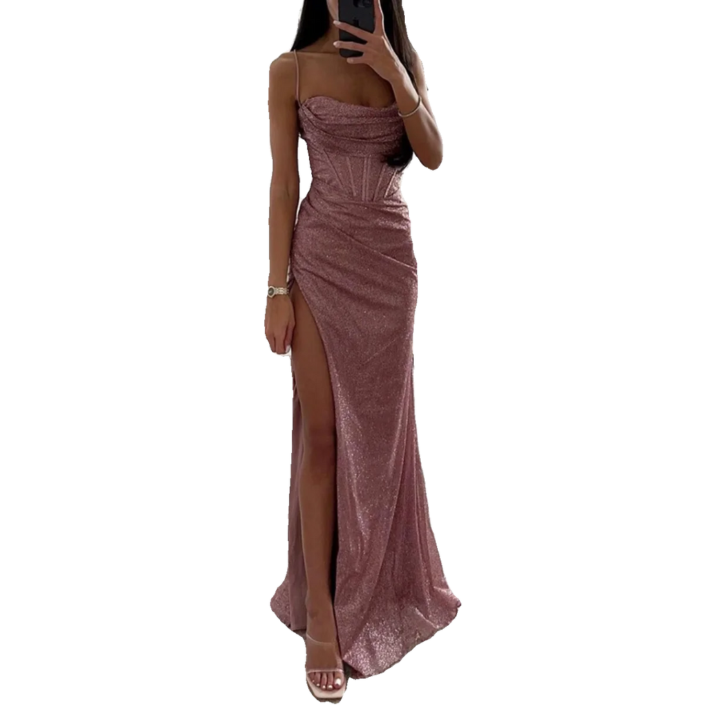 Faionable Strapl Split Dr for Women Street Sle One oulder Svel Gown Perfect for Par Hosts Spring Autumn W...