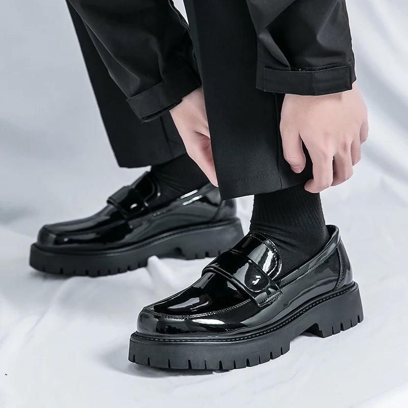 Trendy Designer Style Comfortable Shoes Luxury Brand Low Heeled White Loafers Leather Leisure Fashionable Nightclub Music Shoes