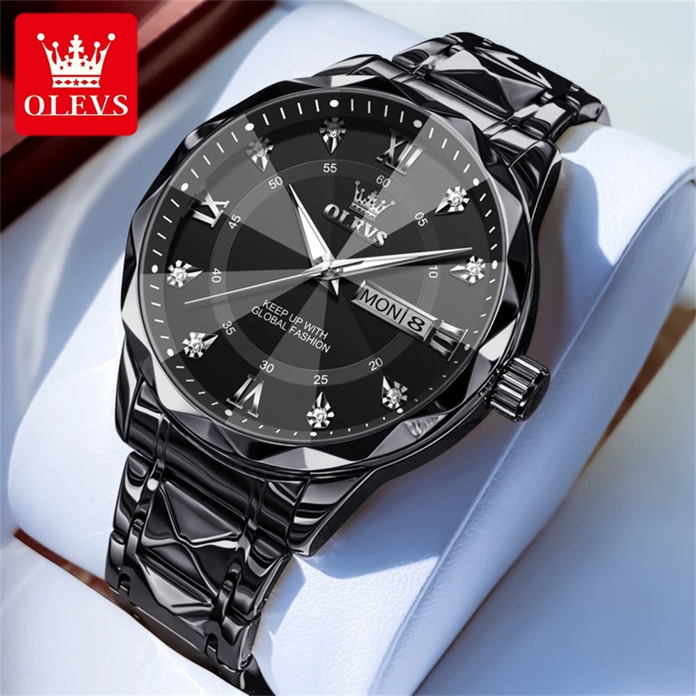 OLEVS High Quality Luxury Quartz Watch for Men New Original Fashion Male Watch Waterproof Calendar Luminous Men's Wrist Watches