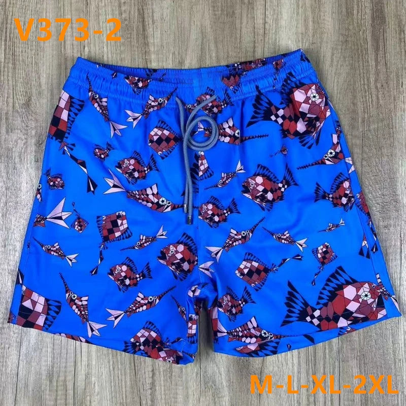 High quality New Summer Men Beach Board Shorts TORTUES HYPNOTIQUES Printed Swimwear Swim Party Bath Surf Bermudas Brand Pants