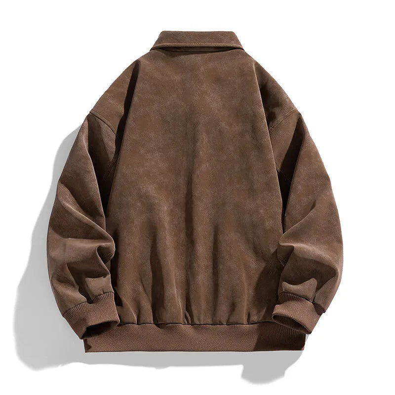 Autumn Oversize Bomber Jacket Men Zip Up Baggy Coat Fashion Korean Streetwear High Quality Outerwear Clothing Male Plus Size 3XL