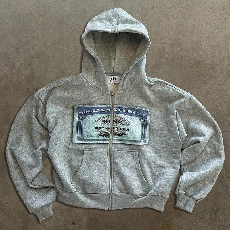 25Spring and Autumn European and American Version Unisex Cute Hoodie Youth Oversized Sweatshirt Casual Clothes Zipper Jacket