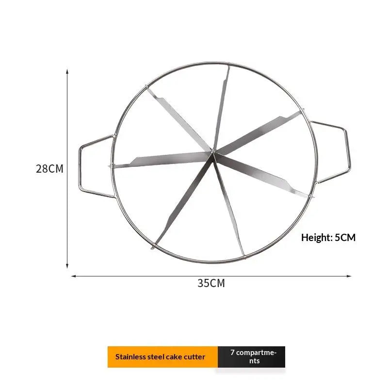 Party Perfect Cake Divider One-Press Stainless Steel Tool for Even 4-10 Slices Ideal for Birthday Cakes Pizzas Any Round Pastry