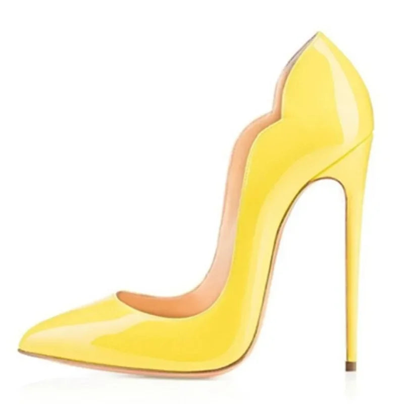 Black Sexy High Heels for Women New Fashion High-end Super High Heels 12cm Pointed Versatile Professional Luxury Single Shoes