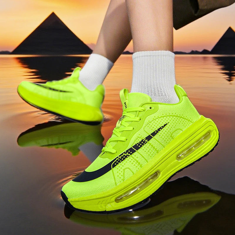 Best Men Cushioned Walking Running Shoes Boys Off Road Sneakers Thick Soles Light Weight Breathable Women's Jogging Tennis Shoes