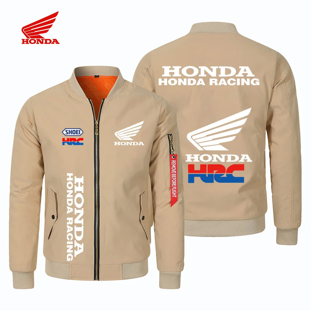New Men's Big & Tall Winter Bomber Jacket: Thermal Baseball Style, Military Honda Windbreaker for Autumn Casual Wear