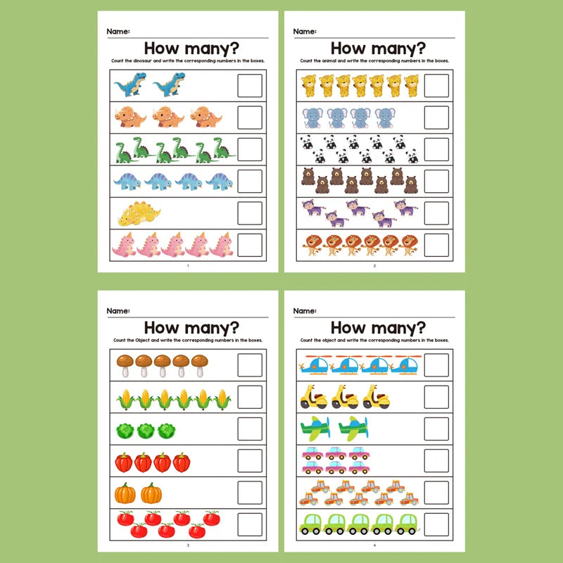 Mathematics Exercise Book, Logical Thinking Training, Fun Math Exercise Book for Early Childhood Education Toy Aged 3-8