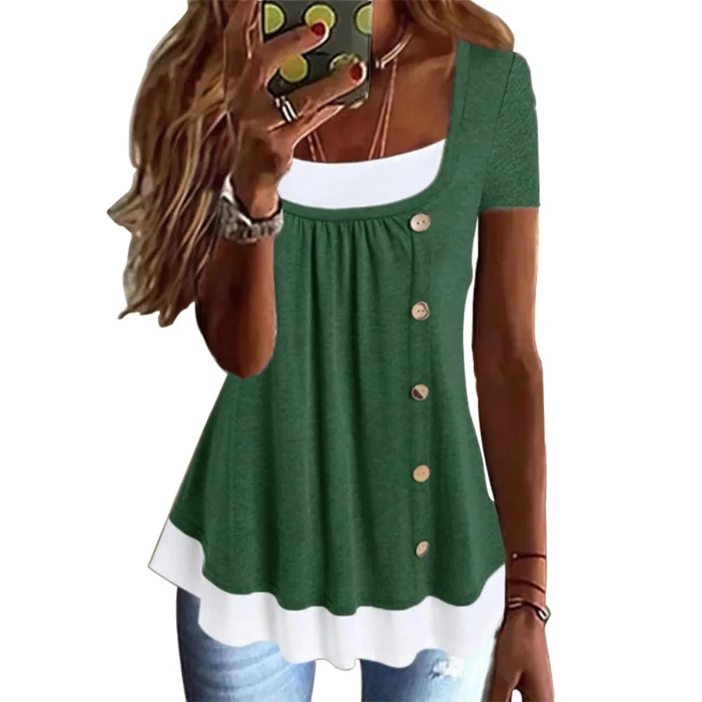 Summer Casual Vintage Clothes Streetwear Tshirt Elegant Shirts for Women Clothing Y2k Top Harajuku Tees T-Shirts Fashion