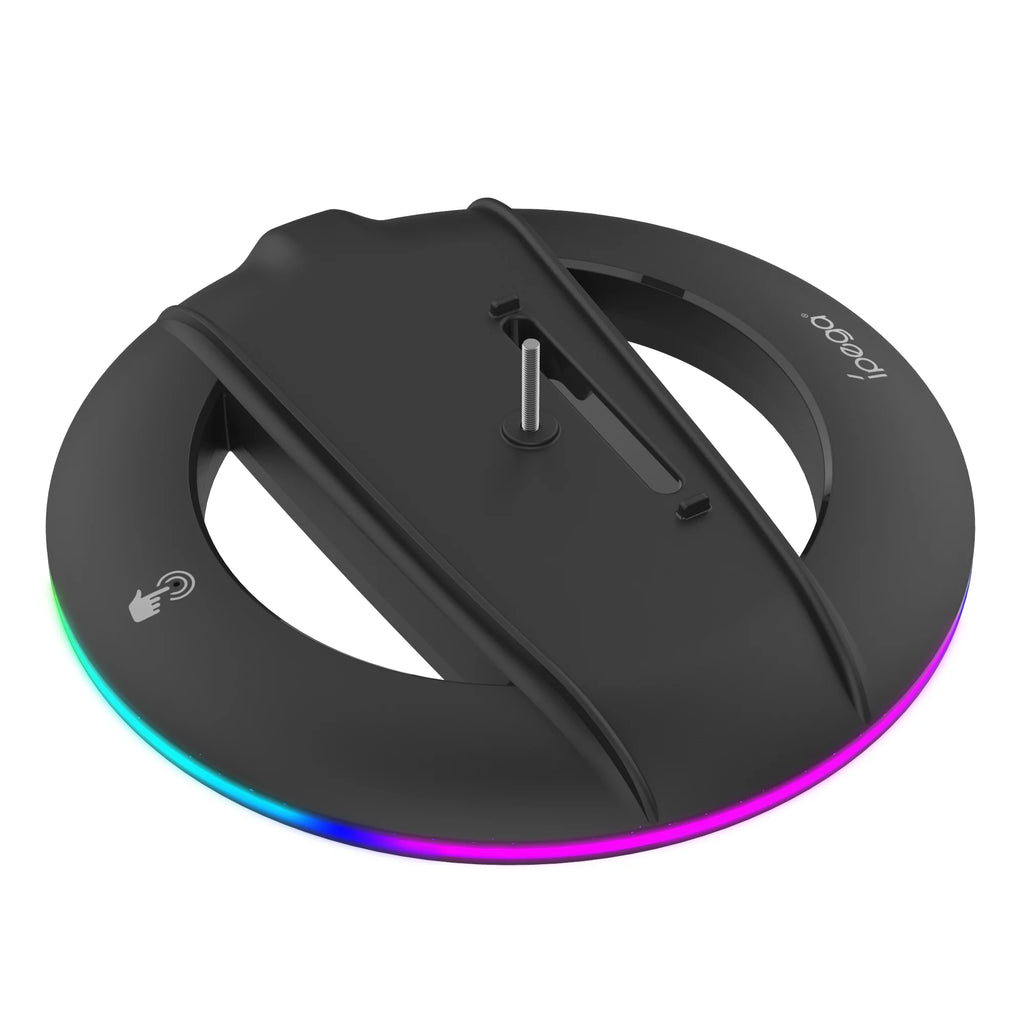 IPEGA Vertical Stand P5S025SH for PS5 Slim Disc&Digital with 14 Light Mode, Cool RGB Base Stand  for PS5 Slim Console