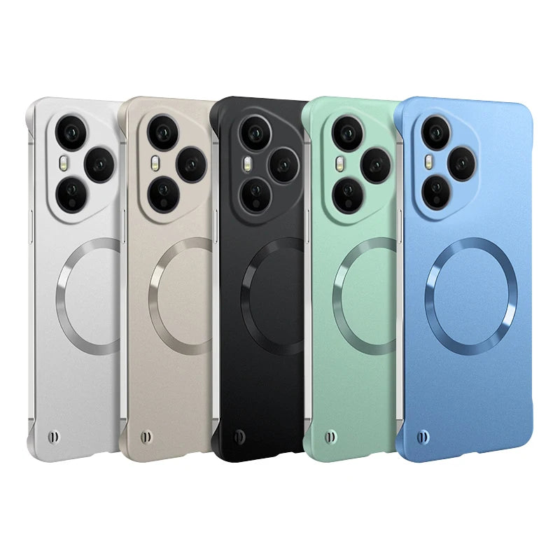 For Honor 400 Pro Ultra Thin Metallic Paint Frameless Hard PC Case for Honor400 400pro Magnetic for Magsafe Protection Cover