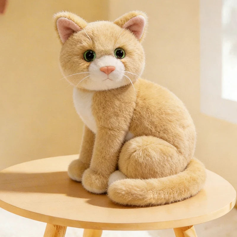 26cm Cartoon Cat Plush Doll Colorful Gray Orange Cow Cat Siamese Cat Tabby Cat Animal Stuffed Toy Home Decor Gift For Children
