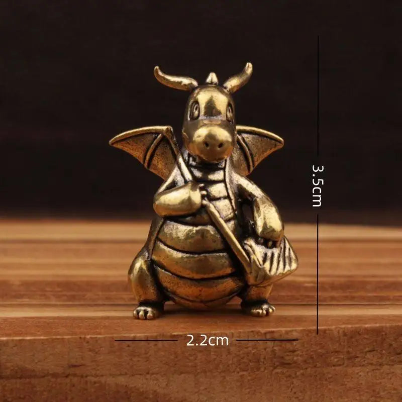 In Stock Anime Small Ornament Brass Creative Ornament Small Ornament Brass Craft Charizard Blastoise Ornament