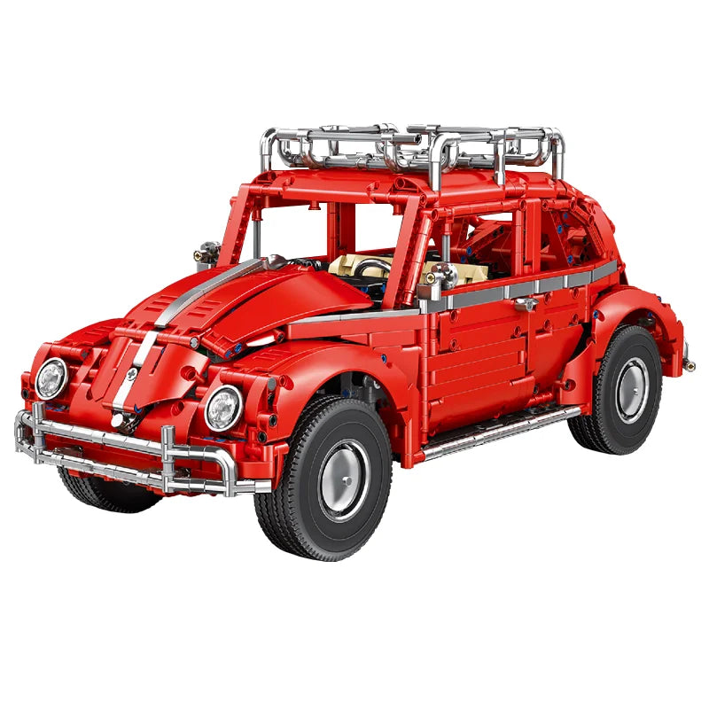 IN STOCK T5049 MOC Technical 1:10 RC Retro Beetle Sports Car Building Blocks Bricks Assembling Toys for Boys Christmas Gift Set