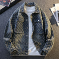 Jackets For Man Trendy Cowboy Coat Man Coat Embroidered Denim  For Men Fashion Outerwear Men's Clothing